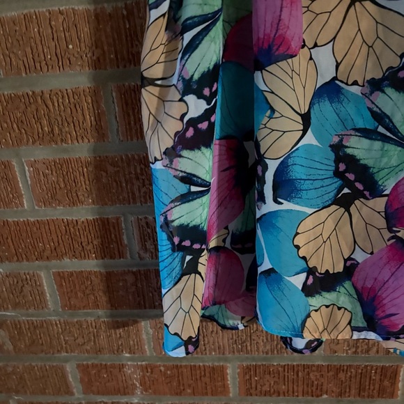 Show Me Your Mumu Blue Butterfly Mini Dress Size Small - Picture 5 of 6